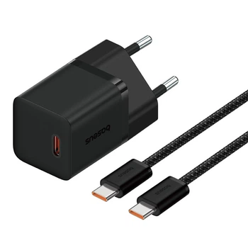Мережевий зарядний пристрій Baseus GaN5 Fast Charger (mini) Cable Type-C to Type-C 100W 30W Black P10110902113-00