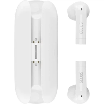 Наушники Bluetooth беспроводные Gelius Elegance GP-TWS044 с микрофоном и чехлом в комплекте White