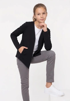 Кардиган для дівчинки SLY 502A/S/18 чорний 152