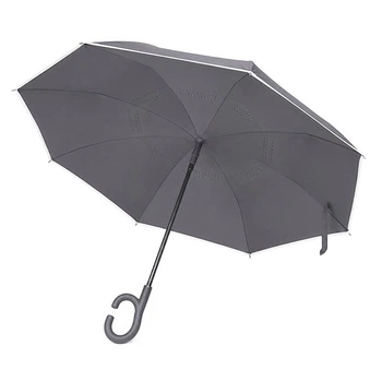 Зонт наоборот Lesko Up-Brella 1160 Smoke Gray зонт трость обратного сложения