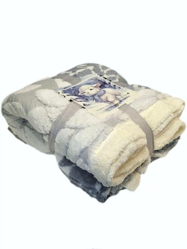 Плед-пододеяльник на овчине Malloory Home Джинс 200*230 см