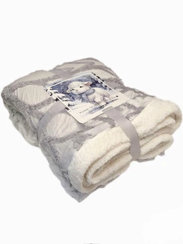 Плед-пододеяльник на овчине Malloory Home Серый 200*230 см