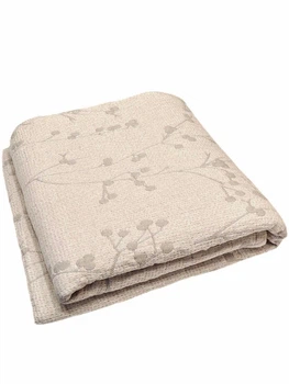 Муслінове покривало Malloory home 150*200 см Гілочки Бежевий
