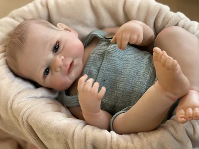 Реборн хлопчик Reborn Baby 48 см – реалістична лялька немовля з вініл-силікону, з аксесуарами, без тканини (RB019)