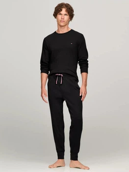 Пижама (лонгслив + штаны) мужская больших размеров хлопковая Tommy Hilfiger 581456914 XXL Черная (1160397583)