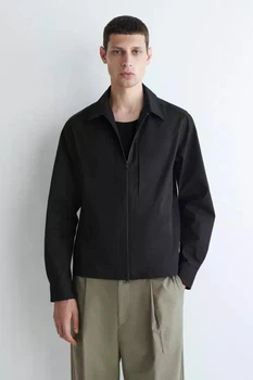 Бавовняна сорочка-куртка COS cotton zipped overshirt 1285566001 XS Чорний