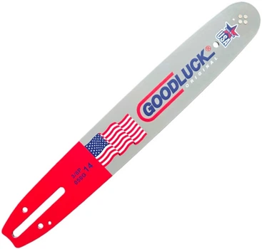 Шина для бензопилки 35 GOODLUCK PRO (14") 4 заклепки, 52 х 15 см, товщ. 1.3, 3/8 шаг
