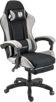 Кресло игровое Holmer GCH-04 Size L Fabric Black/Grey Nylon+Footrest