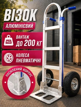 Раскладная грузовая тележка Helper HP - 1206 200 кг для покупок груза багажа тачка с пневматическими колесами транспортная тележка складская алюминиевая ручная для перевозки грузов
