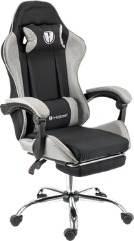Кресло игровое Holmer GCH-06 Size L Fabric Black/Grey Metall+Footrest