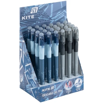 Ручка Kite гелева пиши-стирай Smart-4 K26-098-4, синя