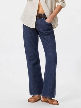Джинсы Клеш женские Uniqlo 190058617 24 Синие (1160319168)