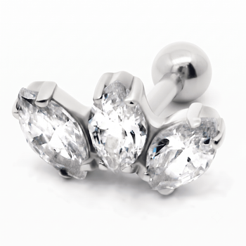 Сережка для хеліксу з білого золота (з40034)