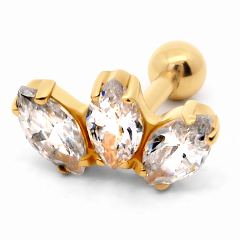 Серьга для хеликса из желтого золота (з40034)