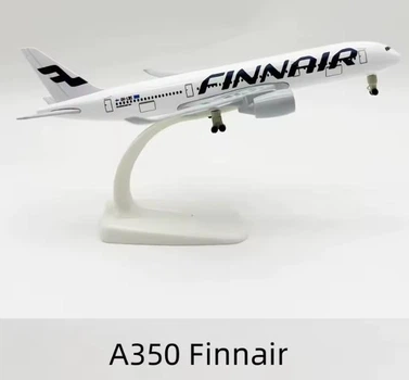 Коллекционная металическая литая модель самолета 1:300 Airbus A350 FINNAIR 20 см