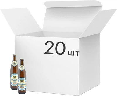Упаковка пива Weihenstephaner Hefeweissbier Alkoholfrei белое безалкогольное нефильтрованное 0.5% 0.5 л x 20 шт (4105120710726)