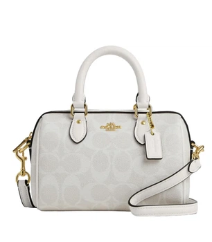 Женская сумка Coach Mini Rowan Crossbody In Signature Canvas White CS183