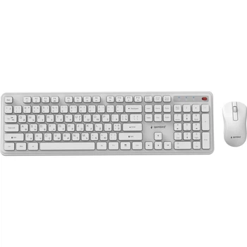 Комплект (клавиатура, мышь) Gembird KBS-WPS-01-W-CYRL White