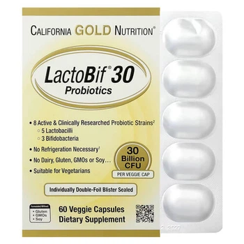 Пробиотики California Gold Nutrition LactoBif Probiotics 30 Billion CFU 60 капсул
