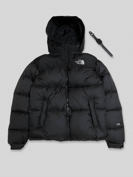 Жіночий Пуховик з вишивкою The North Face tnf 700 чорний XL