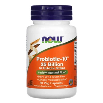 Пробиотики NOW FOODS Probiotic-10 25 Billion 50 растительных капсул