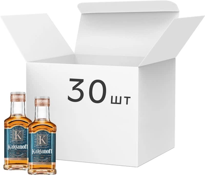 Упаковка настоянки KALGANOFF з медом та бренді 0.1 л 40% х 30 шт (4820210843787)