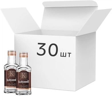 Упаковка горілки особливої KALGANOFF Люкс 0.1 л 40% х 30 шт (4820210842155)