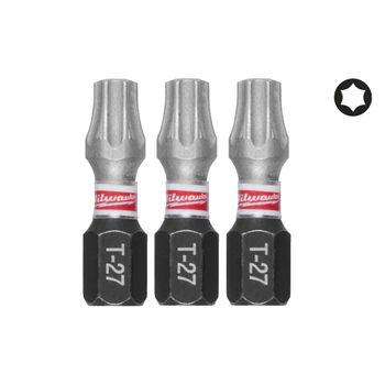 Бита SHOCKWAVE MILWAUKEE, TX27, 25мм, (3шт)