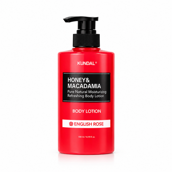 Парфюмированный лосьон KUNDAL Honey & Macadamia Pure Body Lotion English Rose для тела английская роза 500 мл