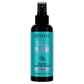 Revuele Makeup Setting spray Fix & Plump + Hyaluronic acid спрей для фіксації макіяжу 120 мл