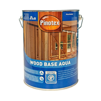 Грунтовка для дерева Pinotex Wood Base Aqua биоцидная, 5 л, бесцветная