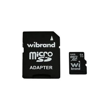 Карта памяти Wibrand 64GB mictoSD class 10 UHS-II (U3) V10 Read 80/Write 30 (WICDXU3/64GB-A)