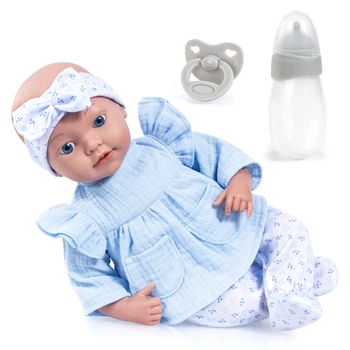 Пупс Bayer Reborn Baby з аксесуарами 38 см Блакитний 93827AL (4003336421156)