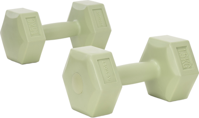 Гантели Actiget Hex 2 x 1.5 кг Зеленые (ACT0157)