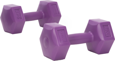 Гантели Actiget Hex 2 x 2 кг Фиолетовые (ACT0158)
