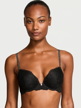 Бюстгальтер Victoria's Secret Twinkle Lace Push-Up Bra 34D Чорний (26886250)
