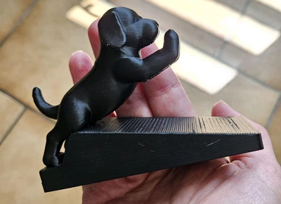 Стопор для дверей підлоговий Собака 3D-друк чорний