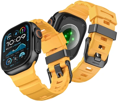Pasek  Yaxo Rugged Evo Sport do Apple Watch 44/45/46/49 mm Sunny Yellow (YAWRESSP04YL)