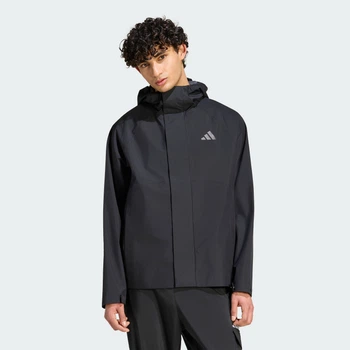Мужская куртка-дождевик ESSENTIALS adidas KS7695 (XS) черный (4069988597267)