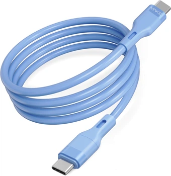 Кабель Make Type-C to Type-C 60W 1 м Silicone Blue (MCB-CS2BL)