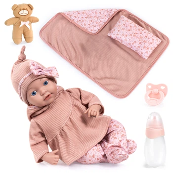 Пупс Bayer Reborn Baby з аксесуарами 38 см Рожевий 93827AO (4003336421194)