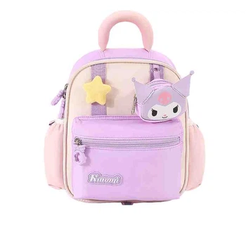 Рюкзак Hello Kitty для дівчаток 3-6 років, рюкзак принцеси для дошкільнят, подвійна сумка через плече, подарунок, 96660 Kuromi Purple