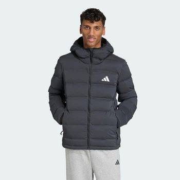 Мужской пуховик Helionic CLIMAWARM Stretch Hooded adidas JN2114 (L) черный (4068811701895)