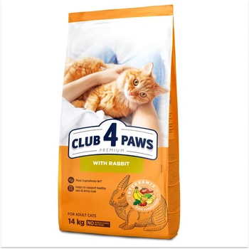 Сухой корм для взрослых котов CLUB 4 PAWS Adult Cats Rabbit с кроликом 14 кг (4820083909153)