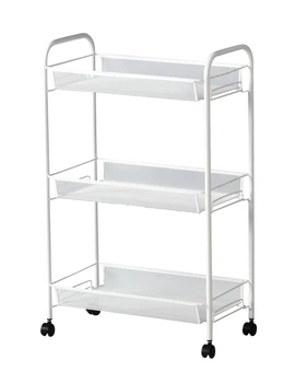 Візок білий,на колесах, 26x48x77 см IKEA HORNAVAN 702.438.73