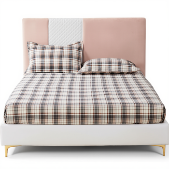 Комплект трикотажний простирадло на резинці 160*200 см з наволочками checkered 004-105-16-48-3-8