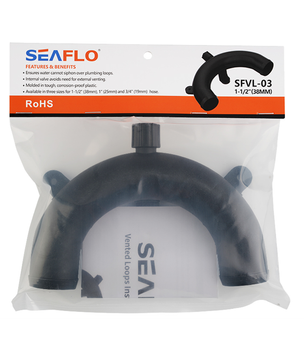 Антисифонное колено SEAFLO 38 мм (1 1/2") с вентиляционным клапаном