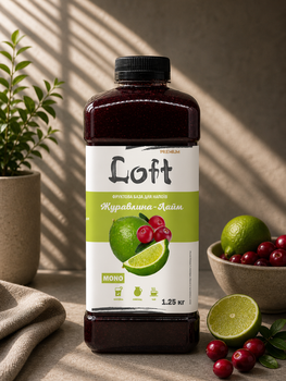 Концентрат напитка Клюква-Лайм Loft 1250 г для лимонадов и Bubble Tea