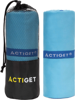 Полотенце микрофибра Actiget Спортивное 180 x 100 см Голубое (ACT0193)