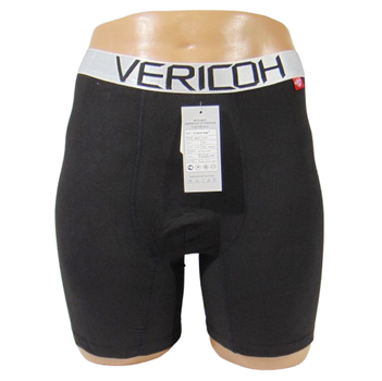 Мужские трусы боксеры удлиненные 4XL черные Vericoh 1201